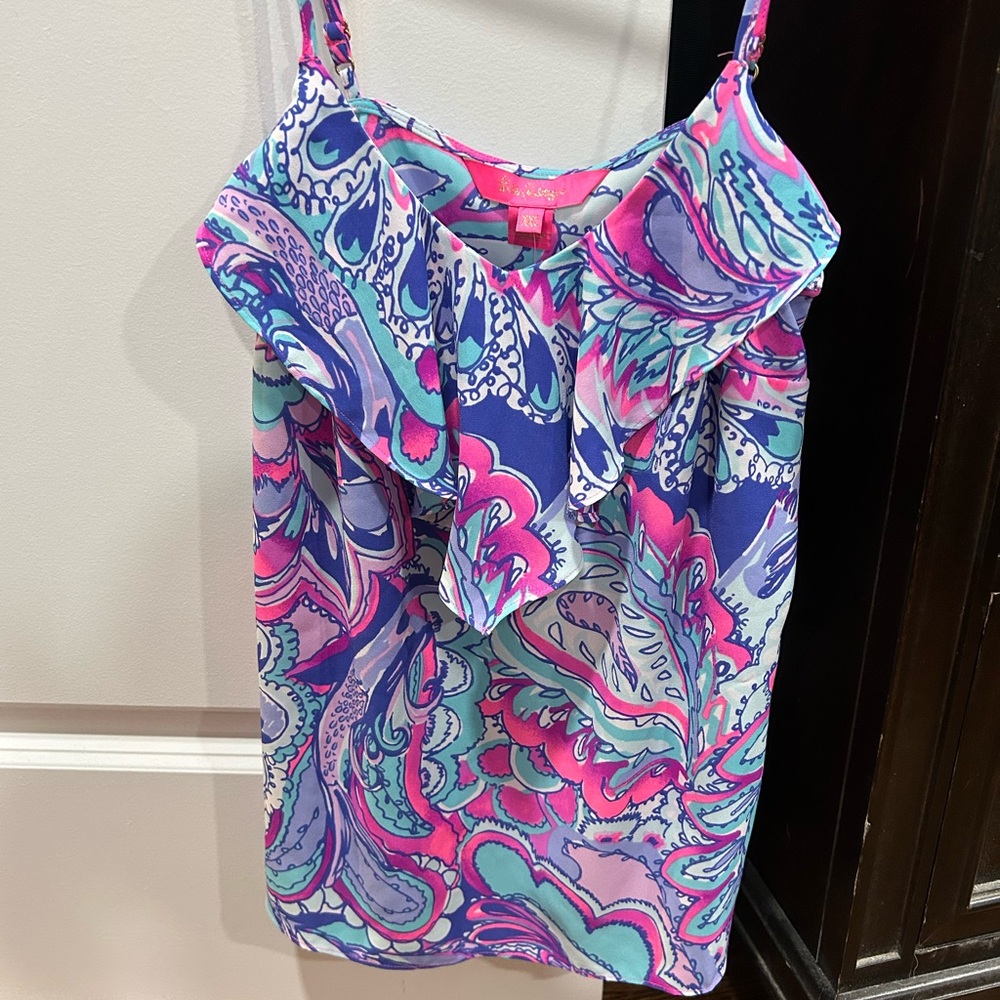 Lilly Pulitzer Pink and Blue Paisley Camisole